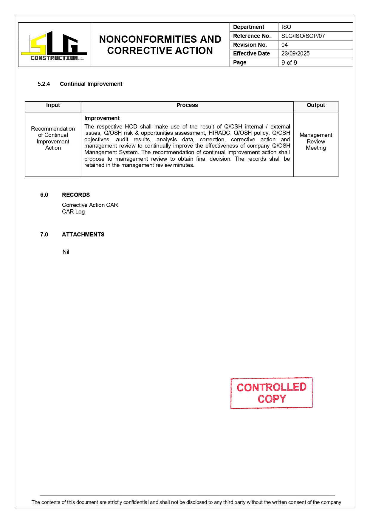 SLG-PRO-SOP Page 9